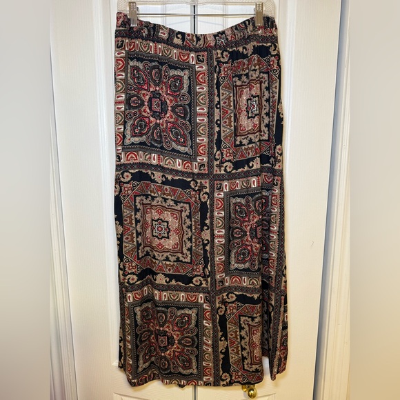 Personal Favourites Dresses & Skirts - Vintage Hippie Festival Multicolor Bohemian Midi/Maxi Skirt Retro Paisley Print